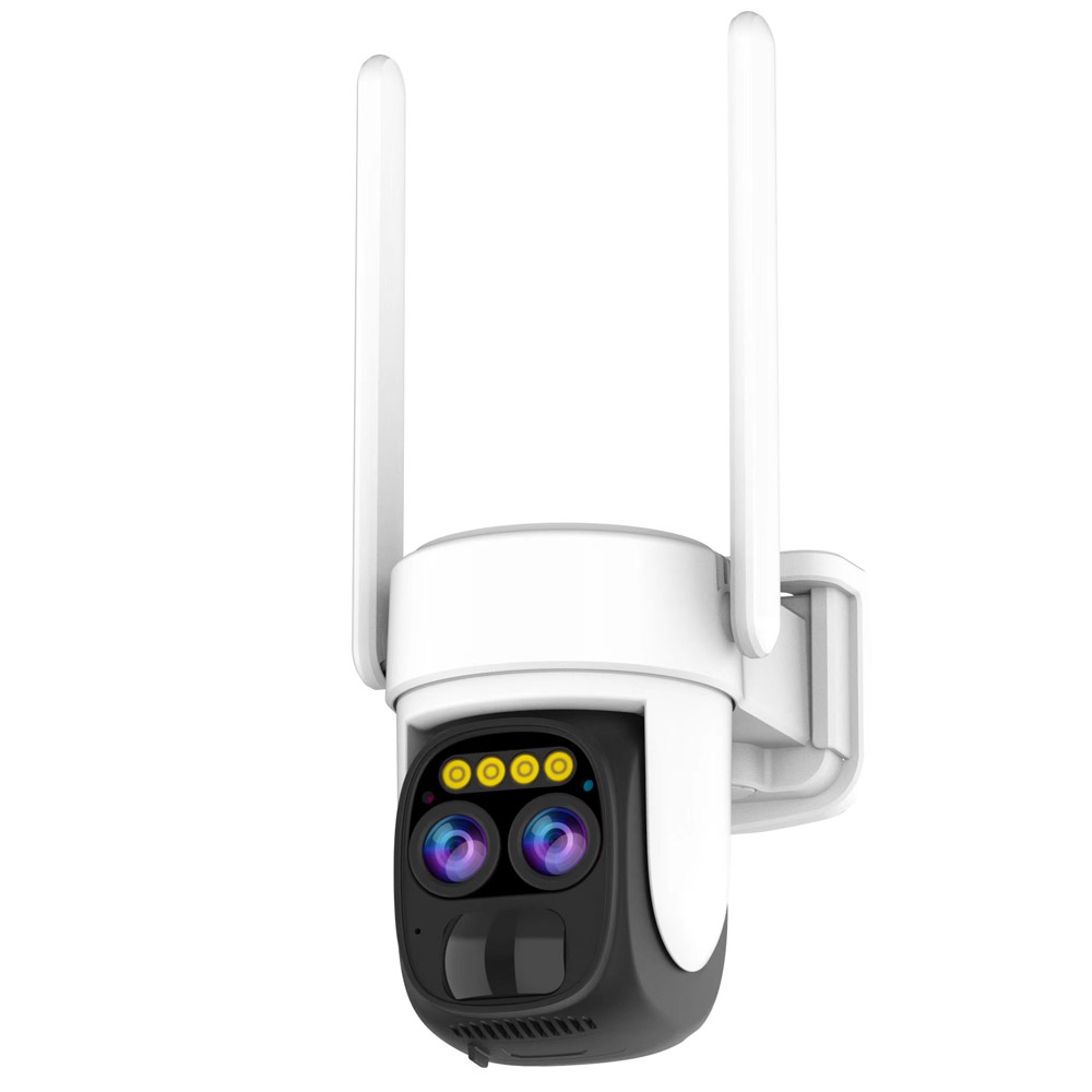 4G 3MP Low Power PTZ Dome Dual Lenses IP Camera